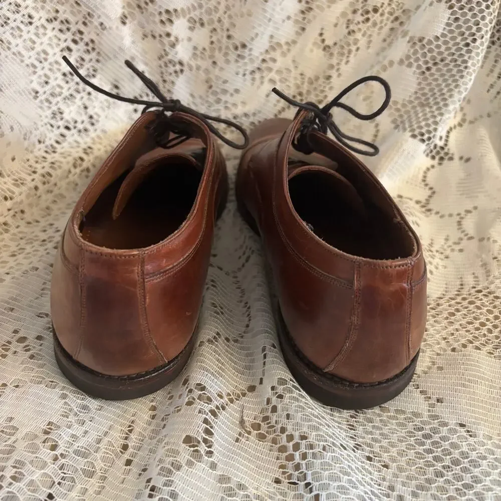 Johnston & Murphy Men's US 8.5 D Brown Leather Cap Toe Oxford Dress Shoes